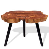 Festnight Table Basse Design Dessus en Bois d'acacia Massif Style Industriel (55-60) x 40 cm