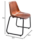 Kare Chaise Vintage en Cuir Marron