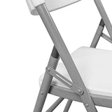 SKYLANTERN Lot 4 Chaise Pliable Blanches 44x46x50 cm - 4X Chaise Pliante Noire Robuste - Lot de 4 Chaise Pliante Confortable Pratique pour Jardin, Mariage, Camping