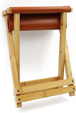 KaTiak Tabouret télescopique Tabouret Pliant Tabouret Pliant en Cuir Camping en Plein air en Bois Pratique Tabouret de pêche Pliant Coussin en Cuir Chaise de Plage
