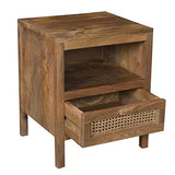Rendez vous déco Table de Chevet en cannage Tiki