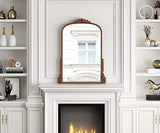 SHYFOY Miroir Mural Antique Orné Baroque Orné, Miroirs décoratifs d'entrée de Salle de Bains Armoire à Poudres, Miroir Ancien élégant Traditionnel, 80 X 60 CM