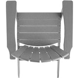 TecTake 800814 Chaise de Jardin Extérieur Design Adirondack Forme Ergonomique Résistant aux Intempéries Charge Max. 120 Kg – Diverses Couleurs (Gris)