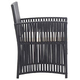 vidaXL 2X Fauteuils de Jardin avec Coussins Chaise de Patio Fauteuil de Terrasse Chaise de Jardin Fauteuil d'Extérieur Noir Résine Tressée