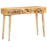 vidaXL Bois de Manguier Massif Table Console Table de Couloir Table d'Entrée Table sous Miroir Salon Salle de Séjour Maison Intérieur 115x35x76 cm