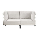 [en.casa] Modules de canapés - canapé de 2 pièces - 100% Polyester - Sable