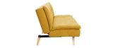 Miliboo Canapé Convertible scandinave 3 Places Jaune Moutarde Senso