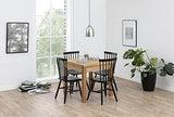 AC Design Furniture Susanne Chaises de Salle à Manger, Bois, Noir, L: 48 x l: 48,5 x H: 86 cm