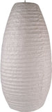 Guru-Shop Abat-jour Ovale en Papier Lokta, Suspension Corona, Blanc Naturel, DupapierLokta, Couleur : Blanc Naturel, 50x30x30 cm, Plafonniers Asiatiques Lampes en Tissu de Papier