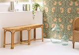 DECOCLICO - Banc en rotin Naturel tressé - L 110 x P 31 x H 46 cm - Rotin