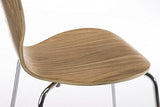 CLP Lot De 4 Chaises Empilables Robustes Diego I Chaises Empilables en Bois avec Dossier I Siège Confortable Forme Ergonomique I Pratique, Couleur:chêne