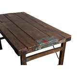 MATHI DESIGN Table Marron Vintage Pliante