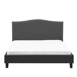 Beliani - Lit - Montpellier - 180 x 200 cm, en Tissu, Gris