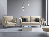 MICADONI - Fauteuil Agate - 1 Place - Velours - Beige