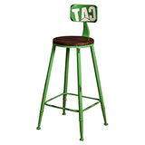 Tabourets De Bar Tabourets De Bar Cuisine - Tabouret De Bar Style Industriel RéTro avec Dossier Haut Et Tabourets De Bar-Vert