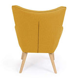 IDMarket - Fauteuil scandinave Ivar en Tissu Jaune