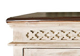 Vitrine - Bois Massif de manguier ciré (Blanc Antique) - Style Campagne Chic - Castle Antik #71