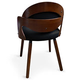 Menzzo Estel Chaises, P.U, Bois/Noir, 50,5