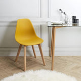 AltoBuy MELYA - Lot de 2 Chaises Scandinaves Jaune Moutarde