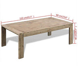 EBTOOLS Table basse laquée élégante en bois d'acacia massif avec finition brossée 110 x 60 x 40 cm