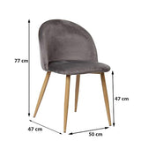 Nimara Lot de 2 Chaises en Velours au Design scandinave, Chaise de Salle à Manger et Chaise de Cuisine en Tissu, Chaise de Salle à Manger