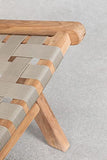SKLUM Fauteuil en Bois de Teck Diama Brun Blé