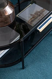 AC Design Furniture Bertha Table Basse, Verre, Gris, H: 42 x B: 95 x T: 50 cm