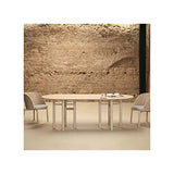 Tousmesmeubles Table de Repas Ovale Frêne 200 cm - TEULAT Junco : Naturel - L 200 x l 100 x H 75 cm - Neuf