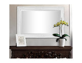 Rococo by Casa Chic - Grand Miroir Rectangulaire - Style Baroque Shabby Chic - 90x60 cm - Blanc Mat