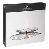 Suspension "Alara" noire - métal filaire D70 cm - Atmosphera créateur d'intérieur