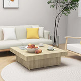 vidaXL Table Basse Table d'Appoint Table de Canapé Bout de Canapé Meuble de Salle de Séjour Salon Intérieur Chêne Sonoma 90x90x28 cm Aggloméré