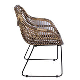 Casa Moro Fauteuil Madrid en rotin naturel tressé à la main | Chaise vintage en osier | Chaise en osier de qualité supérieure | Chaise rétro pour cuisine, jardin, terrasse, salle à manger | IDSN56