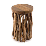 DESIGN DELIGHTS Table DAPPOINT Woods | Bois dacajou, 45x30 cm | Table Basse, Table en Bois, Table de téléphone, Tabouret en Bois de Racine, Tabouret pour Plantes