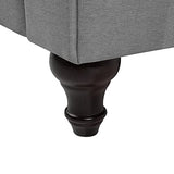 Beliani Canapé 3 Places en Tissu Gris Clair Chesterfield BIG