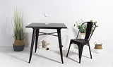 Kosmi - Lot de 4 Chaises Noires en métal Noir Mat Style Industriel Factory