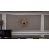 WUSTEGCCF Miroir De Beauté De Bureau éClairé,Miroir DéCoratif De Style Soleil Doré Et Argenté, Miroir Suspendu Au Point De VéRanda, DiamèTre Environ 80 Cm,Gold