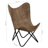 Festnight Chaise Papillon Fauteuil Papillon en Toile pour Salon Taupe