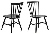 AC Design Furniture Susanne Chaises de Salle à Manger, Bois, Noir, L: 48 x l: 48,5 x H: 86 cm