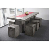 MATHI DESIGN Beton - Tabouret Cube en béton Gris