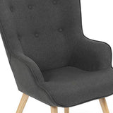 IDMarket - Fauteuil scandinave Ivar en Tissu Gris Anthracite