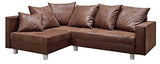 MASSIVMOEBEL24.DE Canapé d'angle (Marron) - Inspiration Vintage - Maia