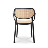 Kosmi - Chaise de Salle à Manger Noire au Style Vintage avec accoudoirs