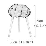 HHXD Rond Pouffe Tabouret Bois/Pouf Repose Pied Tapis Anti-Dérapant/Restaurant Est Adapté Pour Balcon Salon De Chambre/D / 30×45 cm