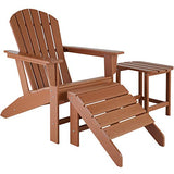 TecTake 800814 Chaise de Jardin Extérieur Design Adirondack Forme Ergonomique Résistant aux Intempéries Charge Max. 120 Kg – Diverses Couleurs (Marron)