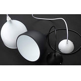 LED Moderne Simple Luminaire Suspension Vintage Rétro E27 Style Industriel en Métal DIY Installation pour éclairage Café Cuisine Salle à manger Salon (noir)