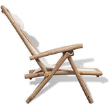 vidaXL Chaise de terrasse en Bambou