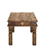 Table basse 110x60cm - Bois massif de palissandre huilé - Style Colonial/Ethnique - ROBIN #27