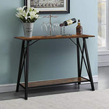 Table de Console, Console Meubles Rustique pour Salon,Table de Cocktail avec Structure en métal, 2 Niveaux,120 * 40 * 75CM