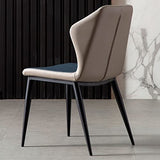 Chaise latérale de cuisine en cuir PU pour salon, cuisine, comptoir de salon, chaise ergonomique, pieds en métal en acier carbone robuste (couleur : rouge)
