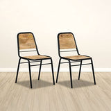 vidaXL 2X Bois de Manguier Chaise de Salle à Manger Chaise à Manger Cuisine